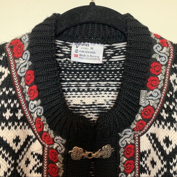 Vintage Voss of Norway 100% Pure Wool Sweater M - Picture 4 of 16